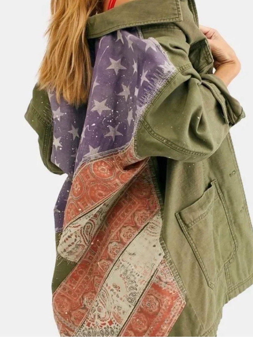 We The Free Embellished Military Utility Jacket